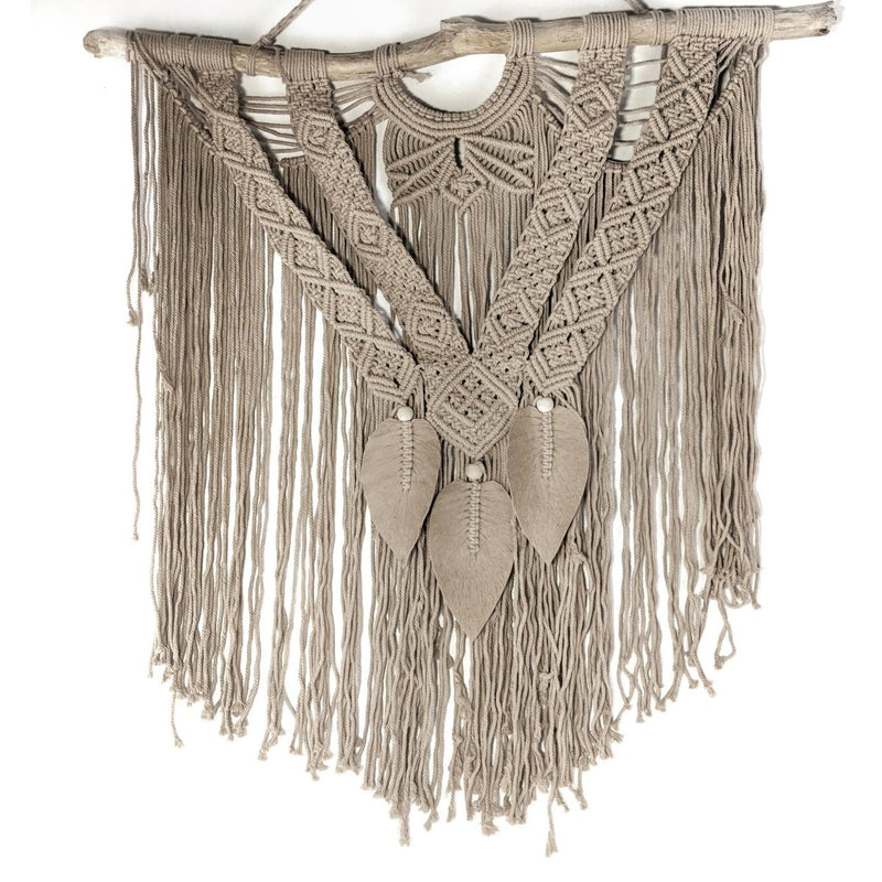 Indie Macrame Wall Hanging Latte. - Luxe Coastal Home