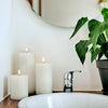 Luxe Pillar Flameless Candle Nordic White 10 cm x 20 cm - Luxe Coastal Home