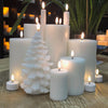 Luxe Pillar Flameless Candle Nordic White 10 cm x 20 cm - Luxe Coastal Home