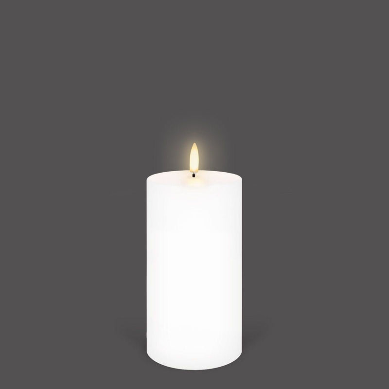 Luxe Pillar Flameless Candle Nordic White 5 cm x 15 cm. - Luxe Coastal Home