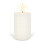 Luxe Pillar Flameless Candle Nordic White 5 cm x 8 cm. - Luxe Coastal Home