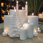 Luxe Pillar Flameless Candle Nordic White 7 cm x 15 cm. - Luxe Coastal Home
