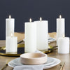 Luxe Pillar Flameless Candle Nordic White 7 cm x 20 cm. - Luxe Coastal Home