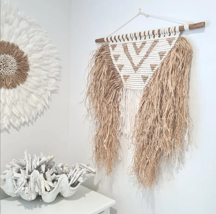 Malawi Seagrass Macrame Wall Hanging - Luxe Coastal Home