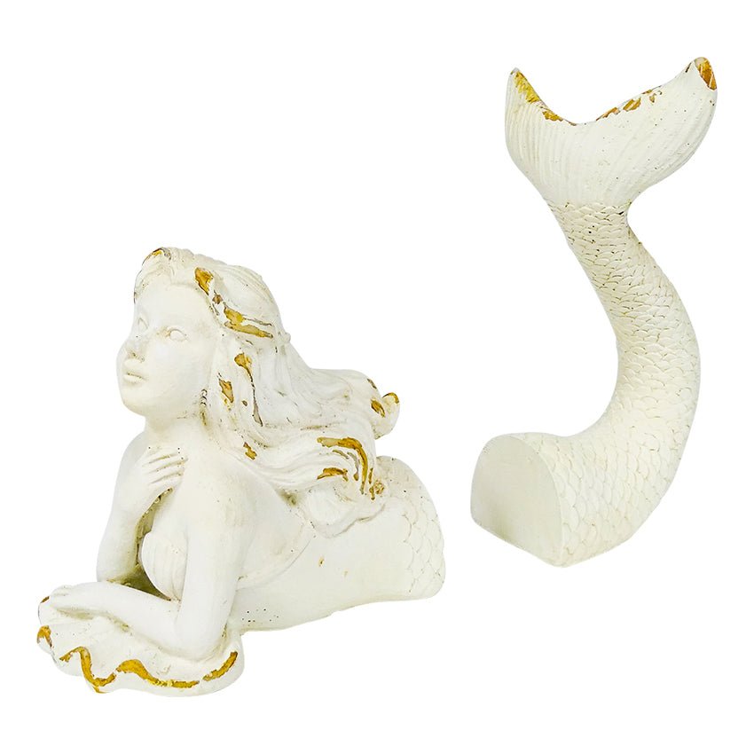 Brass Mermaid Figurine  Coastal Decor - Luxe Coastal Home