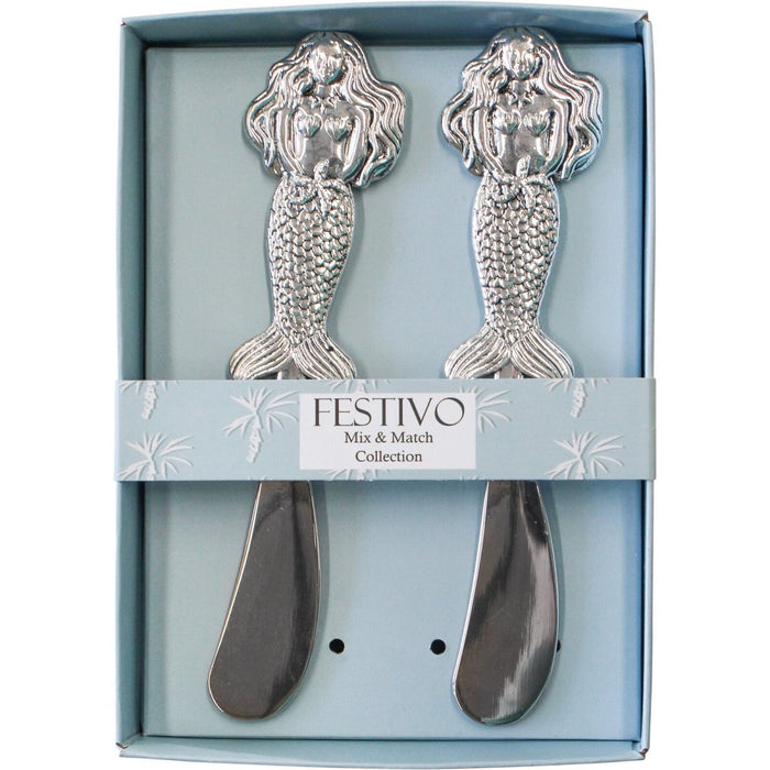 Mermaid Cheese Spreader Set of 2 - Luxe Coastal Home