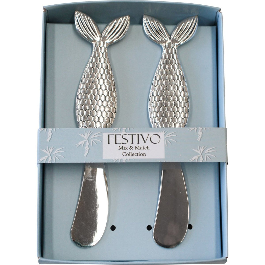 Mermaid Tail Cheese Spreader Set of 2 - Luxe Coastal Home