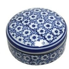 Ming Porcelain Round Trinket Box - Luxe Coastal Home