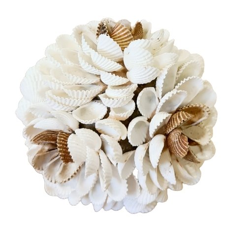 Petal Shell Ball White - Luxe Coastal Home