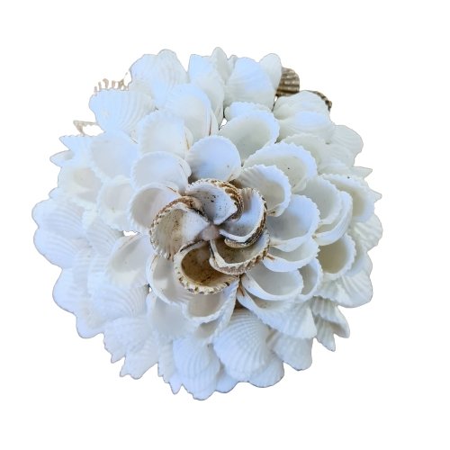 Petal Shell Ball White - Luxe Coastal Home