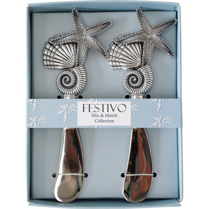 Shell & Star Fish Cheese Spreader Set of 2 - Luxe Coastal Home