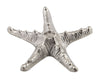 Silver Thorny Star Fish Sculpture - Luxe Coastal Home
