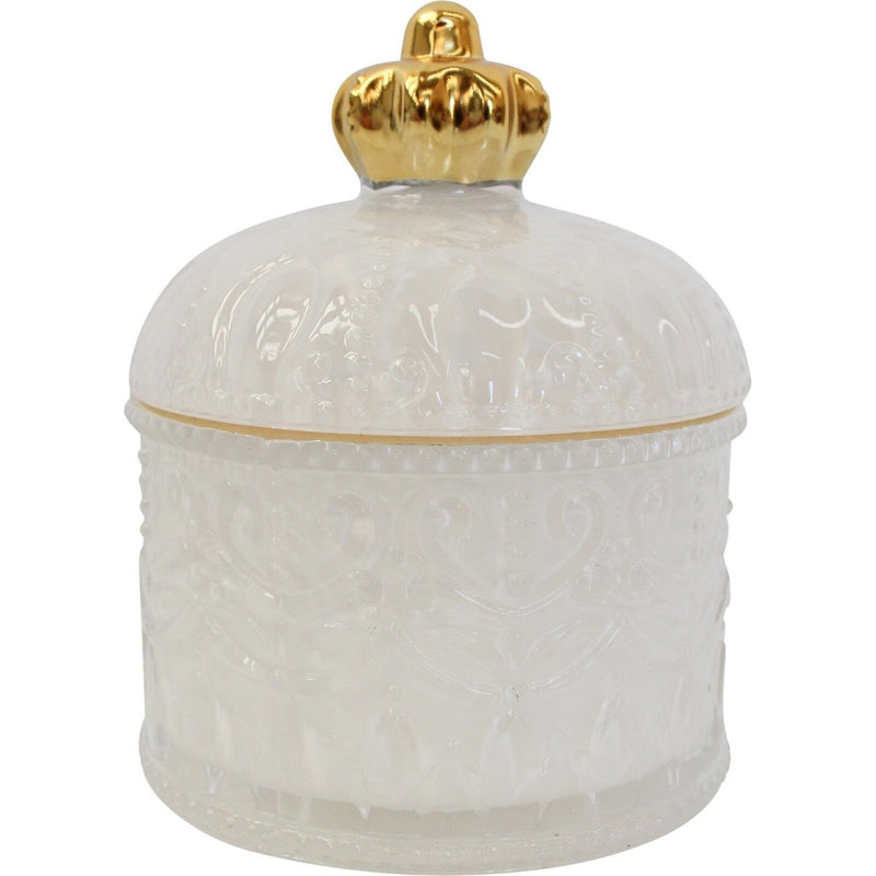 White Crown Trinket Jar - Luxe Coastal Home